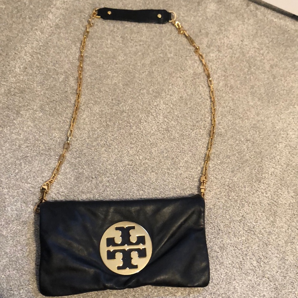 Tory Burch Black/Gold Cross Body Bag